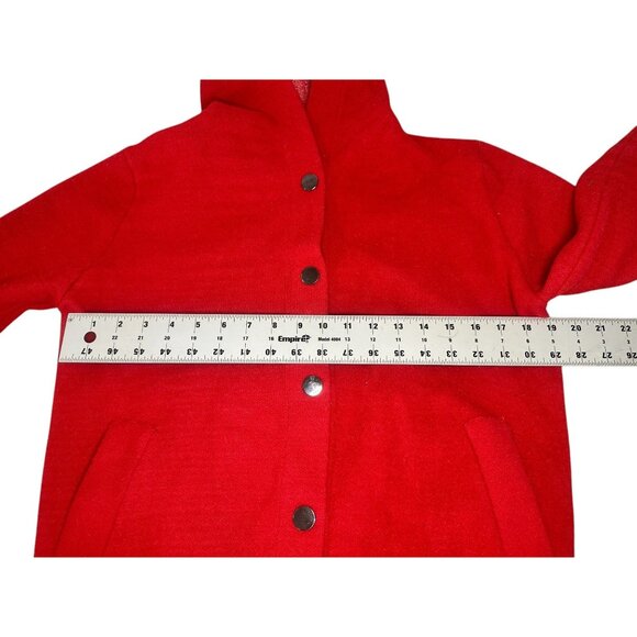 Rare 60s 70s Sweater Hoodie Japanese Style Red Size M/L Handmade Snap Button - Picture 9 of 16